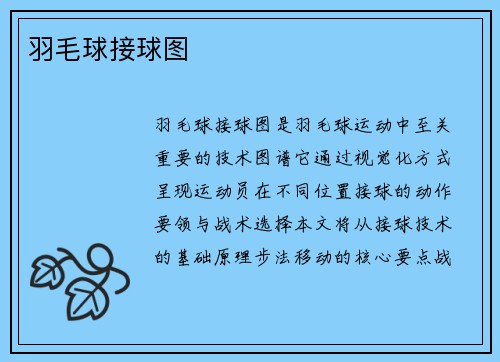 羽毛球接球图